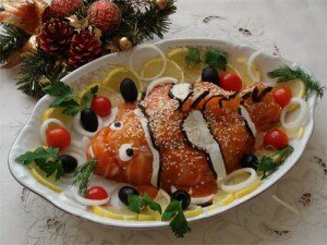 Новогодний салат «Немо»