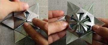 Техника оригами для снежинки из бумаги 